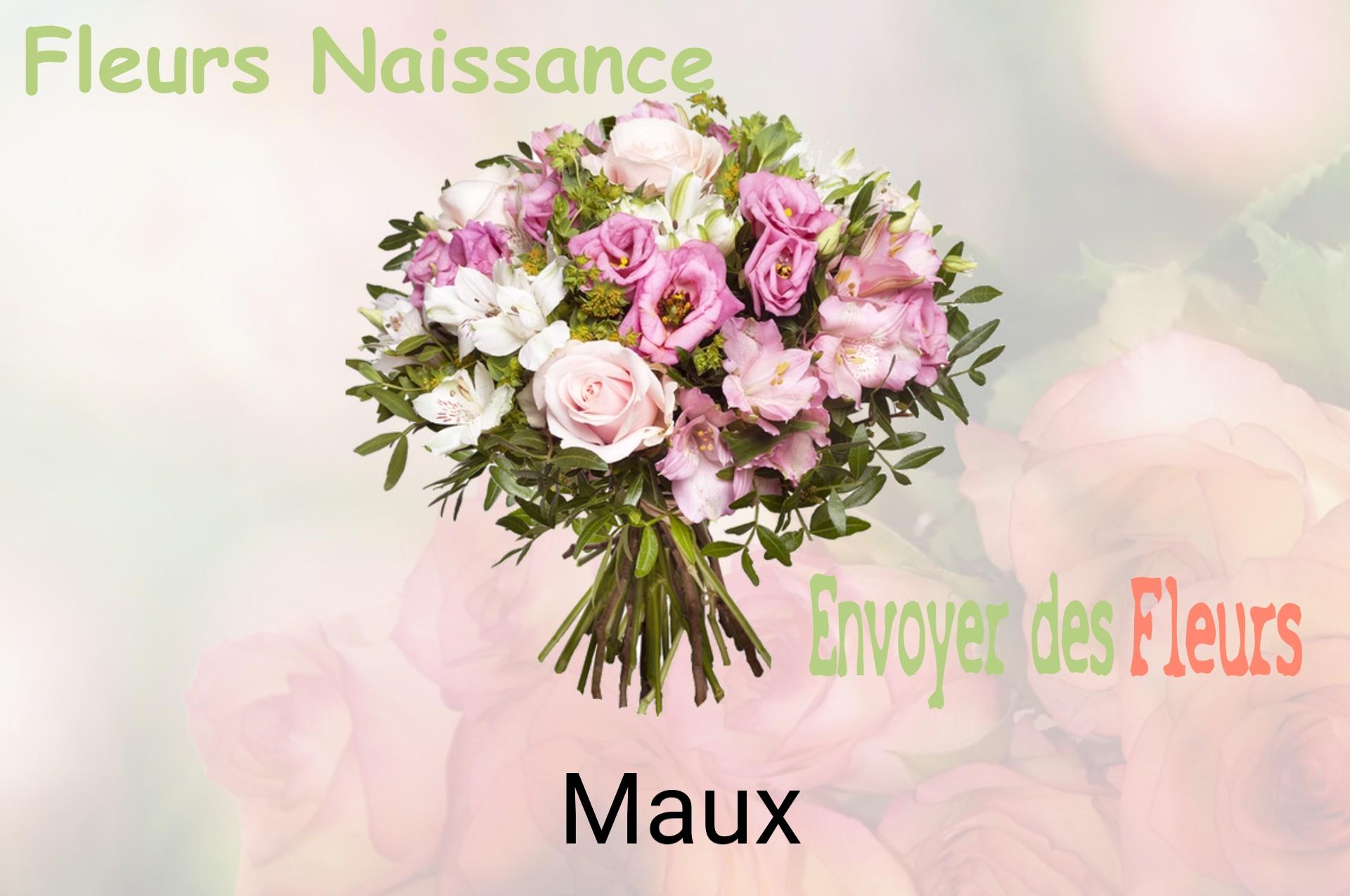 Bouquet de fleurs de naissance livré à Maux